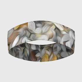 Повязка на голову 3D с принтом желто серый каменный узор в Санкт-Петербурге,  |  | abstraction | pebbles | stones | texture | абстракция | галька | камни | мазки | текстура