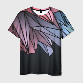 Мужская футболка 3D с принтом ГеометриЧеский Рисунок в Кировске, 100% полиэфир | прямой крой, круглый вырез горловины, длина до линии бедер | геометрия | рисунок