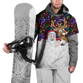 Накидка на куртку 3D с принтом Новый Год в Екатеринбурге, 100% полиэстер |  | christmas | merry christmas | дед мороз | ёлка | зима | мороз | новогодний олень | новый год | подарок | праздник | рождество | с новым годом | санта клаус | снегурочка | снежинки