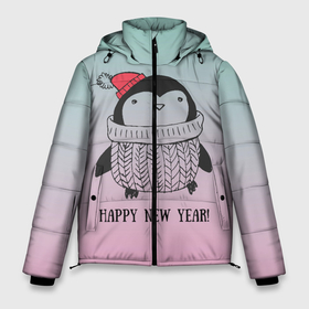 Мужская зимняя куртка 3D с принтом Милый пингвин в Тюмени, верх — 100% полиэстер; подкладка — 100% полиэстер; утеплитель — 100% полиэстер | длина ниже бедра, свободный силуэт Оверсайз. Есть воротник-стойка, отстегивающийся капюшон и ветрозащитная планка. 

Боковые карманы с листочкой на кнопках и внутренний карман на молнии. | 2021 | 7 января | bull | newyear | santa | бык | быки | бычок | год быка | дед мороз | корова | новогодние каникулы | новогодние праздники | новый 2021 | новый год | новый год 2021 | рождество | сани | санта | санта клаус