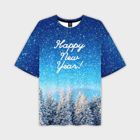 Мужская футболка OVERSIZE 3D с принтом Happy New Year в Екатеринбурге,  |  | Тематика изображения на принте: 2020 | 2021 | happy | new year | быка | гирлянда | дед мороз | елка | зеленый | игрушка | клаус | конфеты | нг | новый год | носок | перчатка | подарок | полосы | рождество | с | санта | сладости | снег | снеговик