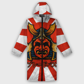 Дождевик унисекс 3D с принтом Sun samurai в городе Новоалтайск,  |  | demon | japan | mask | samurai | sun | демон | иероглиф | маска | ниндзя | самурай | солнце | япония | японское солнце