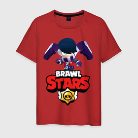 Мужская футболка хлопок с принтом Brawl Stars Эдгар , 100% хлопок | прямой крой, круглый вырез горловины, длина до линии бедер, слегка спущенное плечо. | brawl | brawl stars | edgar | stars | бравл старс | брол старс | игра | мобильная игра | мобильные игры | эдгар