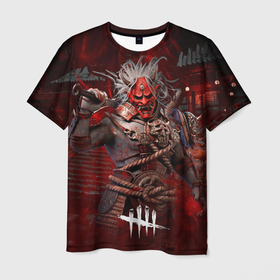 Мужская футболка 3D с принтом Dead by daylight в Екатеринбурге, 100% полиэфир | прямой крой, круглый вырез горловины, длина до линии бедер | dbd | demon | demon gate | devil | ogre | oni | бес | дбд | демон | они | японский демон