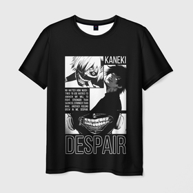Мужская футболка 3D с принтом Despair , 100% полиэфир | прямой крой, круглый вырез горловины, длина до линии бедер | anime | ghoul | juzo | kaneki | kaneki ken | ken | suzuya | tokyo | tokyo ghoul | аниме | гуль | джузо | джузо сузуя | канеки | кен | кен канеки | рей | сейдо | сузуя | токийский гуль | япония