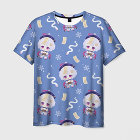 Мужская футболка 3D с принтом Genshin Impact в Тюмени, 100% полиэфир | прямой крой, круглый вырез горловины, длина до линии бедер | anime | game | games | genshin impact | mmo | rpg | анимэ | анме | геншин импакт | игра | игры | ммо | рпг