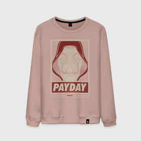 Мужской свитшот хлопок с принтом Payday , 100% хлопок |  | bella ciao | fandom | la casa de papel | mask | moscow | netflix | payday | бумажный дом