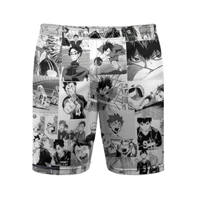 Мужские шорты спортивные с принтом Haikyu ,  |  | haikyu | аниме | бокуро | волейбол | кагеяме | манга | тецуро | хината | цукишима