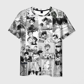 Мужская футболка 3D с принтом Haikyu в Курске, 100% полиэфир | прямой крой, круглый вырез горловины, длина до линии бедер | haikyu | аниме | бокуро | волейбол | кагеяме | манга | тецуро | хината | цукишима