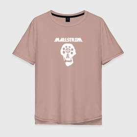 Мужская футболка хлопок Oversize с принтом Maelstrom Gang , 100% хлопок | свободный крой, круглый ворот, “спинка” длиннее передней части | cyberpunk 2077 | game | maelstrom gang | банда | будущее | игра | киберпанк 2077 | мальстрём | череп