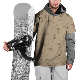 Накидка на куртку 3D с принтом Листья на бежевом фоне в Курске, 100% полиэстер |  | Тематика изображения на принте: 8 марта | spring | бежевый | весна | веточки | листья | праздник | природа | растения