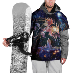 Накидка на куртку 3D с принтом Дивные звери в Екатеринбурге, 100% полиэстер |  | волшебство | грифон | единорог | звёзды | колыбельная | космос | кот | любовь | мечты | ночь | пара | сказка | сон