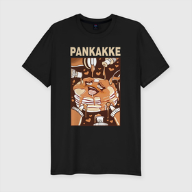 Мужская футболка хлопок Slim с принтом Pankakke в Белгороде, 92% хлопок, 8% лайкра | приталенный силуэт, круглый вырез ворота, длина до линии бедра, короткий рукав | ahegao | manga | ахегао | комиксы | лицо | манга | паттрен | чернобелый | эмоции