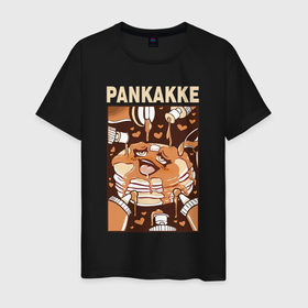 Мужская футболка хлопок с принтом Pankakke , 100% хлопок | прямой крой, круглый вырез горловины, длина до линии бедер, слегка спущенное плечо. | ahegao | manga | ахегао | комиксы | лицо | манга | паттрен | чернобелый | эмоции
