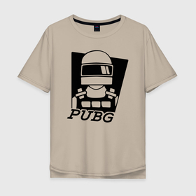 Мужская футболка хлопок Oversize с принтом PUBG в Тюмени, 100% хлопок | свободный крой, круглый ворот, “спинка” длиннее передней части | game | playerunknowns battlegrounds | pubg | выживший | игра | королевская битва | пабг | экшн