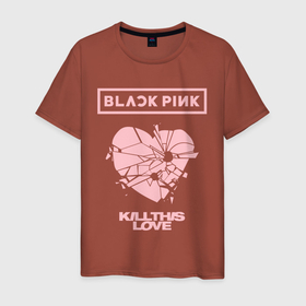 Мужская футболка хлопок с принтом BLACKPINK в Новосибирске, 100% хлопок | прямой крой, круглый вырез горловины, длина до линии бедер, слегка спущенное плечо. | Тематика изображения на принте: black pink | blackpink | k pop | блэкпинк | дженни | джису | к поп | лиса | розэ