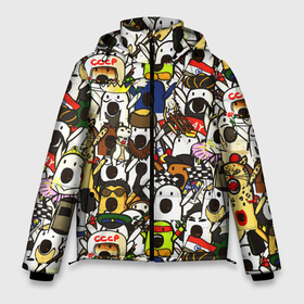 Мужская зимняя куртка 3D с принтом НИЧОСИ в Новосибирске, верх — 100% полиэстер; подкладка — 100% полиэстер; утеплитель — 100% полиэстер | длина ниже бедра, свободный силуэт Оверсайз. Есть воротник-стойка, отстегивающийся капюшон и ветрозащитная планка. 

Боковые карманы с листочкой на кнопках и внутренний карман на молнии. | doomer | meme | pepe. | zoomer | а.у.ф. | ауф | бумер | все на бунд | думер | зумер | мемы | пепе | цитаты волка | ъуъ