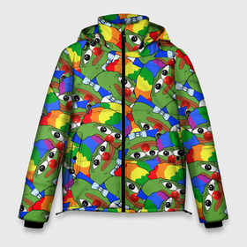 Мужская зимняя куртка 3D с принтом ПЕПЕ КЛОУН в Тюмени, верх — 100% полиэстер; подкладка — 100% полиэстер; утеплитель — 100% полиэстер | длина ниже бедра, свободный силуэт Оверсайз. Есть воротник-стойка, отстегивающийся капюшон и ветрозащитная планка. 

Боковые карманы с листочкой на кнопках и внутренний карман на молнии. | Тематика изображения на принте: doomer | meme | pepe. | zoomer | а.у.ф. | ауф | бумер | все на бунд | думер | зумер | мемы | пепе | цитаты волка | ъуъ