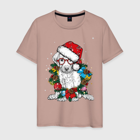 Мужская футболка хлопок с принтом ЛабриСанта в Петрозаводске, 100% хлопок | прямой крой, круглый вырез горловины, длина до линии бедер, слегка спущенное плечо. | new year | арт | графика | дед мороз | зима | новый год | рождество | санта