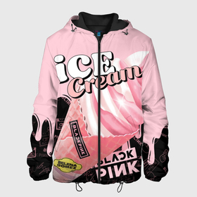 Мужская куртка 3D с принтом BLACKPINK ICE CREAM , ткань верха — 100% полиэстер, подклад — флис | прямой крой, подол и капюшон оформлены резинкой с фиксаторами, два кармана без застежек по бокам, один большой потайной карман на груди. Карман на груди застегивается на липучку | black pink | blackpink | ice cream | k pop | блэкпинк | дженни | джису | к поп | лиса | розэ