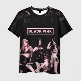 Мужская футболка 3D с принтом BLACKPINK в Санкт-Петербурге, 100% полиэфир | прямой крой, круглый вырез горловины, длина до линии бедер | black pink | blackpink | k pop | блэкпинк | дженни | джису | к поп | лиса | розэ