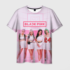 Мужская футболка 3D с принтом BLACKPINK в Новосибирске, 100% полиэфир | прямой крой, круглый вырез горловины, длина до линии бедер | black pink | blackpink | k pop | блэкпинк | дженни | джису | к поп | лиса | розэ