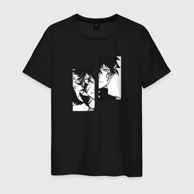 Мужская футболка хлопок с принтом Черный клевер в Санкт-Петербурге, 100% хлопок | прямой крой, круглый вырез горловины, длина до линии бедер, слегка спущенное плечо. | asta | black clover | акума | аста | демон | пятилистник | черный клевер | юно