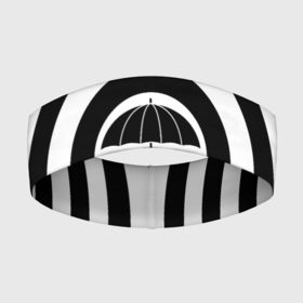 Повязка на голову 3D с принтом Узор Академия Амбрелла в Белгороде,  |  | академия | амбрелла | белый | зонт | полосы | узор | фильм | черный
