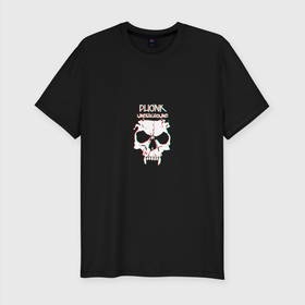 Мужская футболка хлопок Slim с принтом Phonk Underground в Санкт-Петербурге, 92% хлопок, 8% лайкра | приталенный силуэт, круглый вырез ворота, длина до линии бедра, короткий рукав | phonk | клыки | монстр | музыка | скелет.дьявол | фонк | фонк рэп | череп