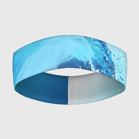 Повязка на голову 3D с принтом Волна с фоном ,  |  | акварель | брызги | вода | волны | море | океан