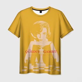 Мужская футболка 3D с принтом Ход королевы , 100% полиэфир | прямой крой, круглый вырез горловины, длина до линии бедер | the queens gambit | графика | девушка | королева | шахматы