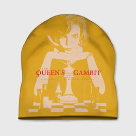 Шапка 3D с принтом Ход королевы в Тюмени, 100% полиэстер | универсальный размер, печать по всей поверхности изделия | the queens gambit | графика | девушка | королева | шахматы