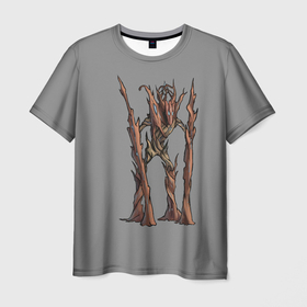 Мужская футболка 3D с принтом Магическое дерево в Петрозаводске, 100% полиэфир | прямой крой, круглый вырез горловины, длина до линии бедер | branch | magic | monster | tree | великан | ветки | дерево | кора | стоит