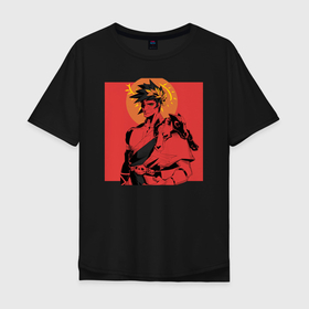 Мужская футболка хлопок Oversize с принтом Hades в Кировске, 100% хлопок | свободный крой, круглый ворот, “спинка” длиннее передней части | game | games | hades | аид | арт | загрей | хадес | хадэс