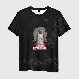 Мужская футболка 3D с принтом Roblox / Granny в Санкт-Петербурге, 100% полиэфир | прямой крой, круглый вырез горловины, длина до линии бедер | game | granny | roblox | грени | гренни | зомби | игра | монстр | роблокс | страшный