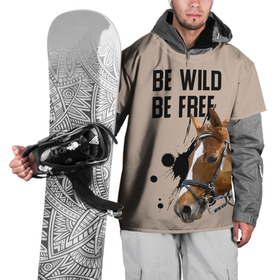Накидка на куртку 3D с принтом Be wild be free , 100% полиэстер |  | Тематика изображения на принте: horse | horseshoe | акварель | головалошади | грива | жеребец | животные | конь | лошадь | лошадьскрыльями | подкова | природа | рисуноккрасками