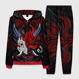 Мужской костюм 3D с принтом SAMURAI LVL UP в Санкт-Петербурге, 100% полиэстер | Манжеты и пояс оформлены тканевой резинкой, двухслойный капюшон со шнурком для регулировки, карманы спереди | 2019 | cd project red | cyberpunk 2077 | cyberpunk fashion | hacker | keanu reeves | maelstrom | militech | night city | quadra | samurai | samurai cyberpunk 2077 | sci fi | trauma team | v | ви | киану ривз | киберпанк 2077 | логотип | роб