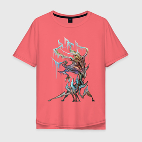 Мужская футболка хлопок Oversize с принтом Ходячее дерево в Екатеринбурге, 100% хлопок | свободный крой, круглый ворот, “спинка” длиннее передней части | creature | fantazy | дерево | нечисть | природа | растение | фэнтези | цветной рисунок | шипы | элементаль