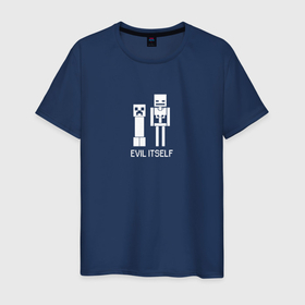 Мужская футболка хлопок с принтом Minecraft | Майнкрафт в Екатеринбурге, 100% хлопок | прямой крой, круглый вырез горловины, длина до линии бедер, слегка спущенное плечо. | creeper | game | minecraft | герой | зомби | игра | крипер | майнкрафт | монстр | персонаж | скелет