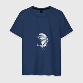 Мужская футболка хлопок с принтом Doom в Курске, 100% хлопок | прямой крой, круглый вырез горловины, длина до линии бедер, слегка спущенное плечо. | doom | doom guy | game | герой | дум | дум гай | игра | персонаж | шлем