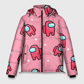 Мужская зимняя куртка 3D с принтом Among Us - Розовый цвет в Тюмени, верх — 100% полиэстер; подкладка — 100% полиэстер; утеплитель — 100% полиэстер | длина ниже бедра, свободный силуэт Оверсайз. Есть воротник-стойка, отстегивающийся капюшон и ветрозащитная планка. 

Боковые карманы с листочкой на кнопках и внутренний карман на молнии. | among us | girl | pink | амонг | девочка | детский | игра | мультяшный | паттерн | розовый | узор | эмонг ас