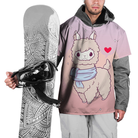 Накидка на куртку 3D с принтом Альпака , 100% полиэстер |  | Тематика изображения на принте: альпака | баран | барашик | животные | звери | лама | овечка | овца
