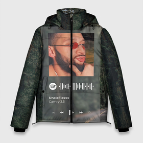 Мужская зимняя куртка 3D с принтом Camry 3 5 Spotify - QR в Петрозаводске, верх — 100% полиэстер; подкладка — 100% полиэстер; утеплитель — 100% полиэстер | длина ниже бедра, свободный силуэт Оверсайз. Есть воротник-стойка, отстегивающийся капюшон и ветрозащитная планка. 

Боковые карманы с листочкой на кнопках и внутренний карман на молнии. | Тематика изображения на принте: 3.5 | camry | love | qr | rofl | spotify | toyota | камри | любовь | мама | прикол | спотифай | тойота | юмор