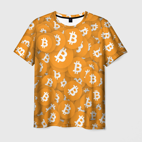 Мужская футболка 3D с принтом Я БИТКОИН / I AM BITCOIN в Петрозаводске, 100% полиэфир | прямой крой, круглый вырез горловины, длина до линии бедер | Тематика изображения на принте: bitcoin | btc | биткоин | валюта | деньги | криптовалюта