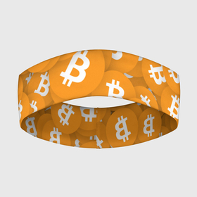 Повязка на голову 3D с принтом Я БИТКОИН   I AM BITCOIN ,  |  | bitcoin | btc | биткоин | валюта | деньги | криптовалюта