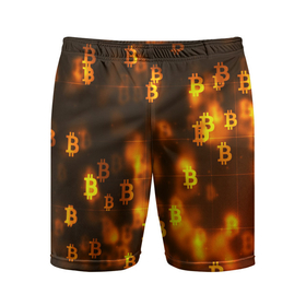 Мужские шорты спортивные с принтом BITCOIN KRYPTONATE ,  |  | bitcoin | btc | биткоин | валюта | деньги | криптовалюта