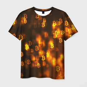 Мужская футболка 3D с принтом BITCOIN KRYPTONATE , 100% полиэфир | прямой крой, круглый вырез горловины, длина до линии бедер | bitcoin | btc | биткоин | валюта | деньги | криптовалюта