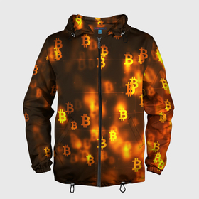 Мужская ветровка 3D с принтом BITCOIN KRYPTONATE , 100% полиэстер | подол и капюшон оформлены резинкой с фиксаторами, два кармана без застежек по бокам, один потайной карман на груди | bitcoin | btc | биткоин | валюта | деньги | криптовалюта