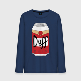 Мужской лонгслив хлопок с принтом Duff Beer в Белгороде, 100% хлопок |  | Тематика изображения на принте: beer | duff | simpsons | гомер | симпсоны
