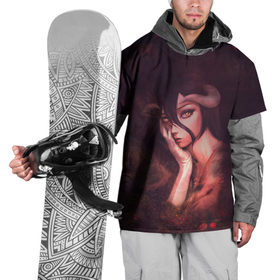 Накидка на куртку 3D с принтом ALBEDO SADNESS в Тюмени, 100% полиэстер |  | albedo | overlord | альбедо | владыка | оверлорд | повелитель | суккуб